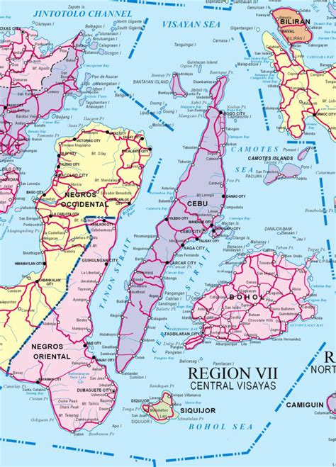 Zip Codes in Region VII: Central Visayas, Philippines.